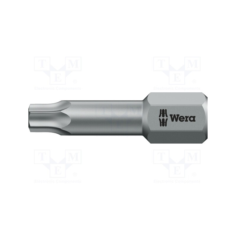 1 pcs x WERA - 5066301001 - Screwdriver bit, Torx®, TX06, Overall len: 25mm, TORSION