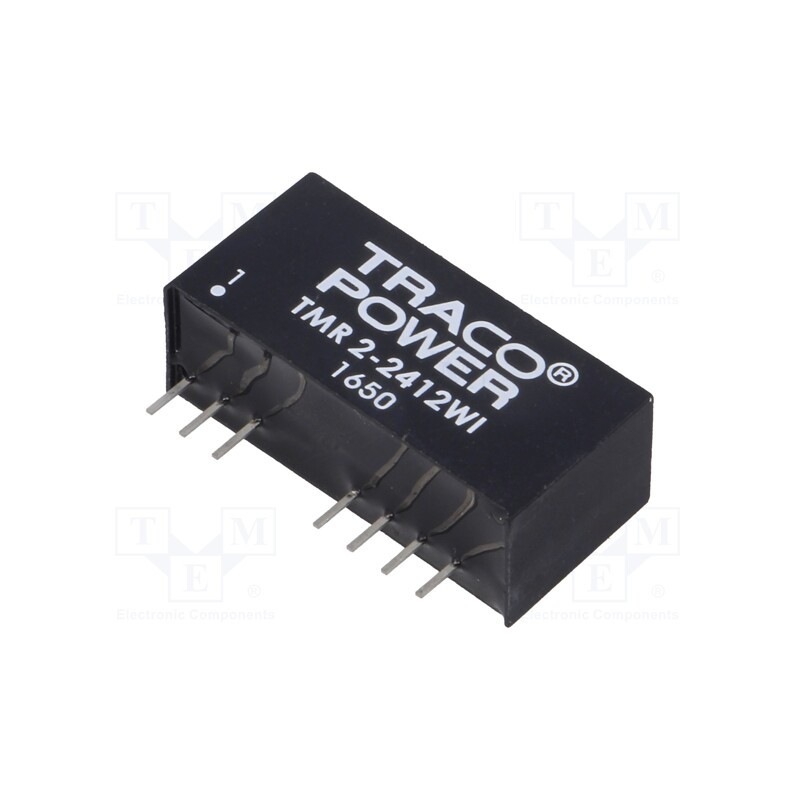 1 pcs x TRACO POWER - TMR 2-2412WI - Converter: DC/DC, 2W, Uin: 9÷36V, Uout: 12VDC, Iout: 165mA, SIP9