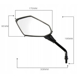 Mirrors yamaha yfm raptor yfz blaster atv set