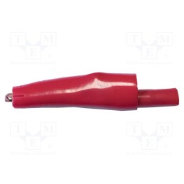 1 pcs x MUELLER ELECTRIC - BU-63C-2 - Crocodile clip, 10A, Grip capac: max.7.9mm, Overall len: 58mm, red