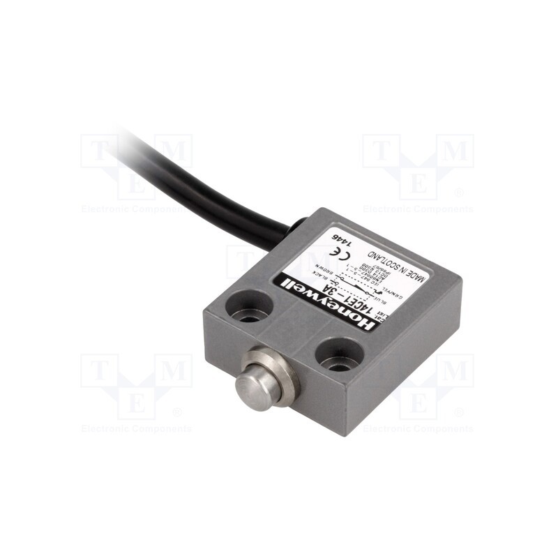 1 pcs x HONEYWELL - 14CE1-3A - Limit switch, pin plunger Ø10mm, SPDT, 5A, max.240VAC, max.28VDC