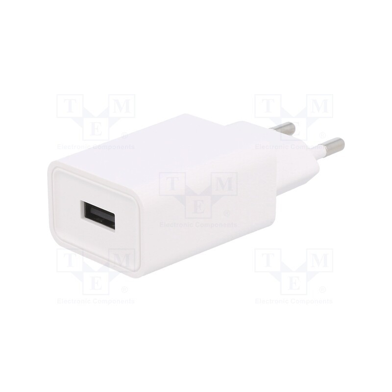 1 pcs x POS - POSC05100A-WH-USB - Power supply: switched-mode, plug, 5VDC, 1A, 5W, Plug: EU, Out: USB
