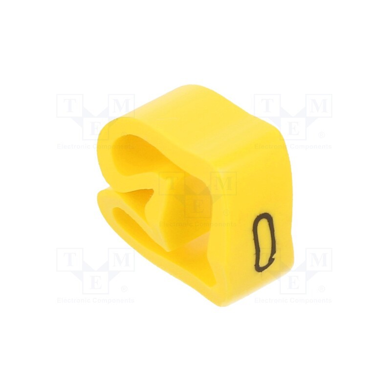 1 pcg x PARTEX - PA-30006AV40.0 - Markers, Marking: 0, 8÷16mm, PVC, yellow, -30÷60°C, leaded, PA-3