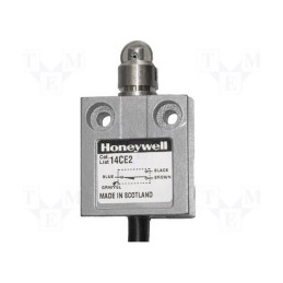 1 pcs x HONEYWELL - 14CE2-1 - Limit switch, oblong metal roller Ø12,4mm, SPDT, 5A, max.240VAC