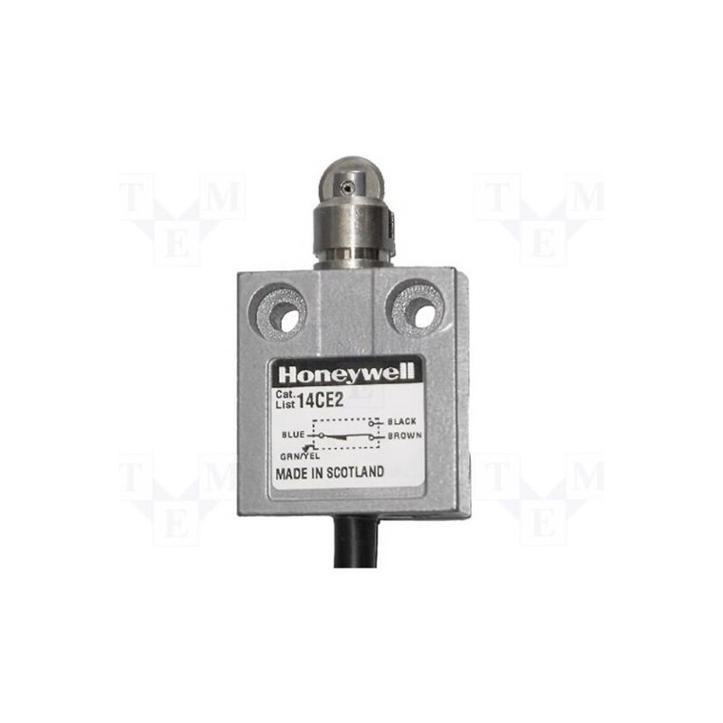 1 pcs x HONEYWELL - 14CE2-1 - Limit switch, oblong metal roller Ø12,4mm, SPDT, 5A, max.240VAC