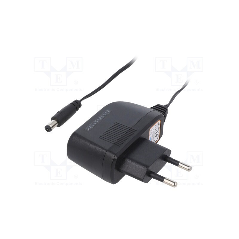 1 pcs x AIMTEC - AMA5ER4-120050Y - Power supply: switched-mode, plug, 12VDC, 500mA, 6W, Plug: EU, 75%