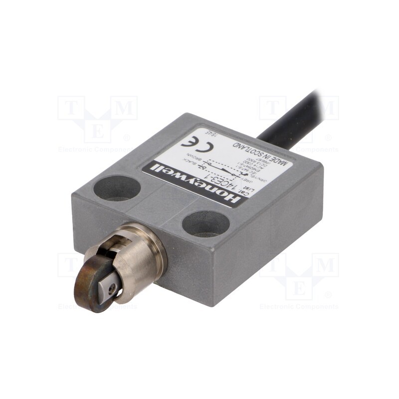 1 pcs x HONEYWELL - 14CE3-1 - Limit switch, oblong metal roller Ø12,4mm, SPDT, 5A, max.240VAC