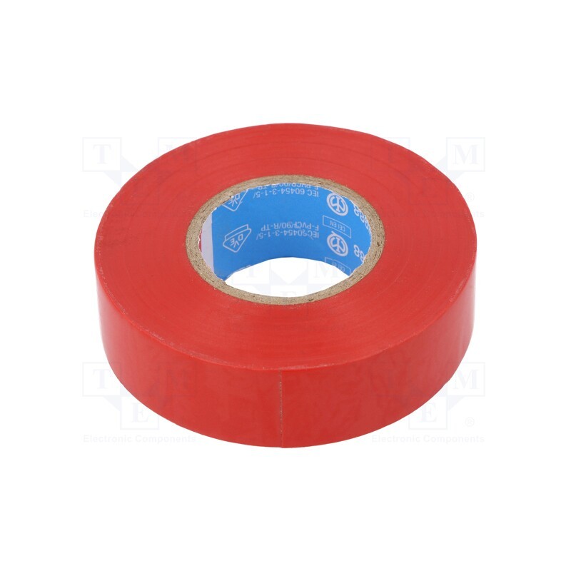 1 pcs x TESA - 53988-00021-00 - Tape: electrical insulating, W: 19mm, L: 20m, Thk: 0.15mm, red, 90°C