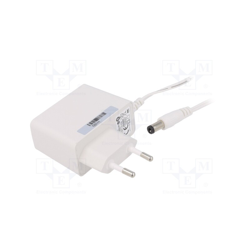 1 pcs x POS - POSC12100A-WH - Power supply: switched-mode, plug, 12VDC, 1A, 12W, Plug: EU, 82.96%