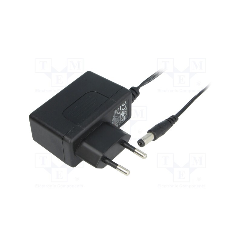 1 pcs x MEAN WELL - SGA12E09-P1J - Power supply: switched-mode, plug, 9VDC, 1.33A, 12W, Plug: EU, 83%