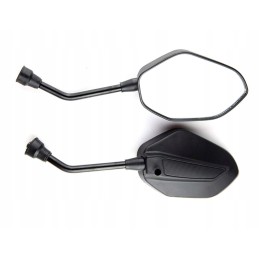 Set of black mirrors with M10 handlebar mounts
