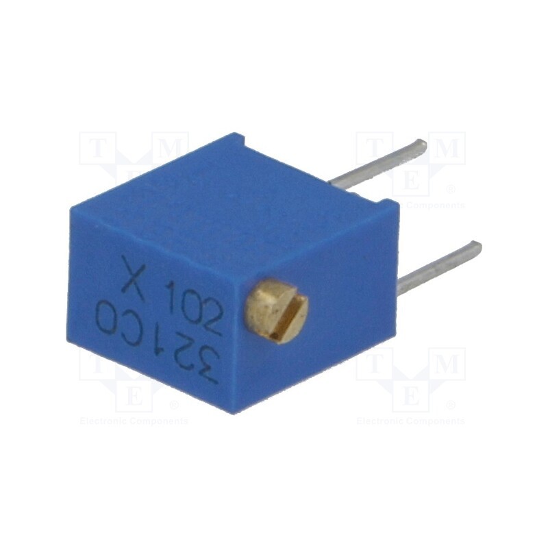 1 pcs x BOURNS - 3266X-1-102LF - Potentiometer: mounting, multiturn, 1kΩ, 250mW, ±10%, linear, THT