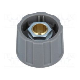 1 pcs x OKW - A2523638 - Knob, without pointer, ABS, Øshaft: 6.35mm, Ø23x15.5mm, grey, A2523