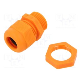 1 pcs x OBO BETTERMANN - V-TEC VM20+ OR - Cable gland, with metric thread, M20, 1.5, IP68, polyamide, orange