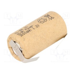 1 pcs x JJJ - J-SC3000X - Re-battery: Ni-MH, SubC, 1.2V, 3000mAh, soldering lugs, Ø22x44mm