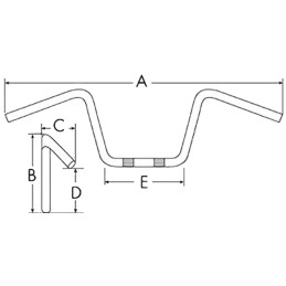 Enduro handlebar 22mm aluminum quad atv 200 250