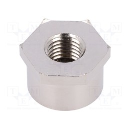 1 pcs x LAPP - 54110839 - Nut, with earthing, M12, brass, nickel, 24mm, -70÷200°C, Pitch: 1.5