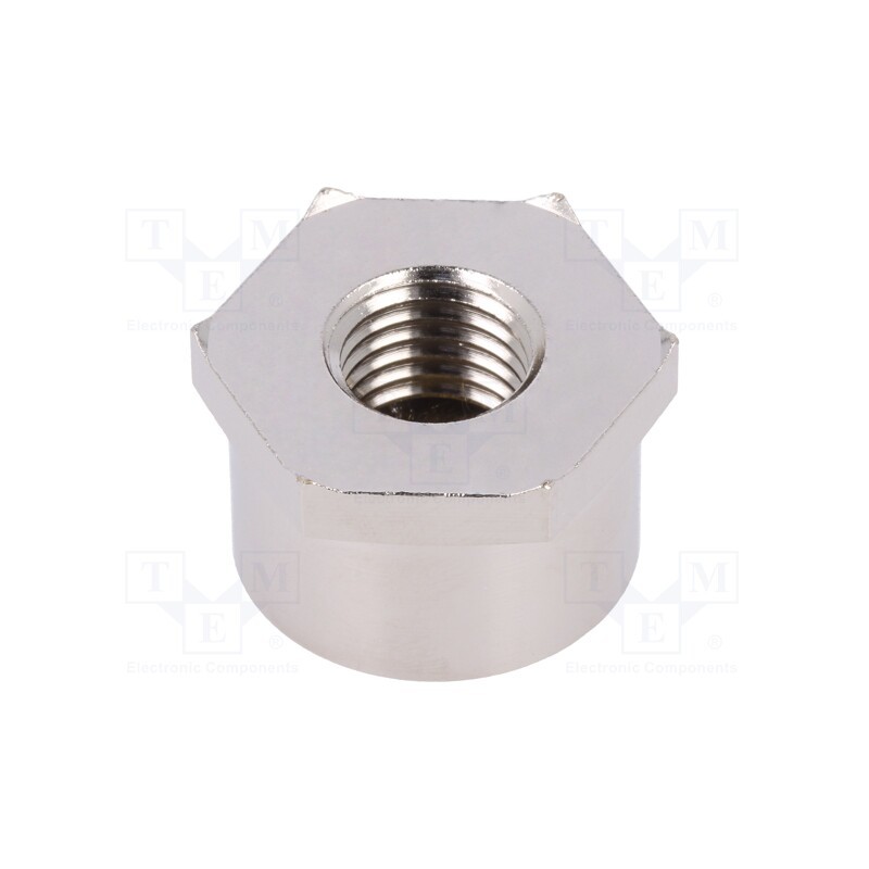 1 pcs x LAPP - 54110839 - Nut, with earthing, M12, brass, nickel, 24mm, -70÷200°C, Pitch: 1.5