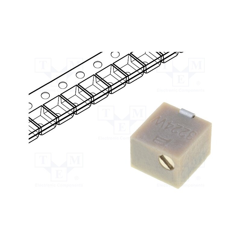 1 pcs x BOURNS - 3224W-1-104E - Potentiometer: mounting, multiturn, 100kΩ, 250mW, SMD, ±10%, linear