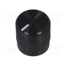 1 pcs x CLIFF - FC7223 - Knob, with pointer, Øshaft: 6mm, Ø15mm, black, Shaft: knurled