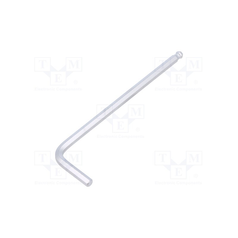 1 pcs x KING TONY - 113004MR - Wrench, hex key,spherical, HEX 4mm, tool steel, long, 104mm