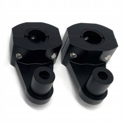 Universal black handlebar mount, 22mm to 22-28mm, height 60 mm