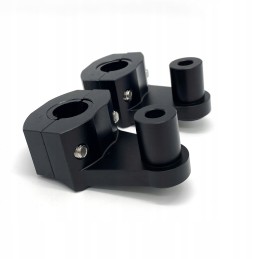 Universal black handlebar mount, 22mm to 22-28mm, height 60 mm