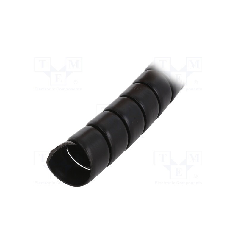1 pcs x HELLERMANNTYTON - 162-20300 - Spiral wrapping, ØBundle : 34mm, polypropylene, black, L: 1m