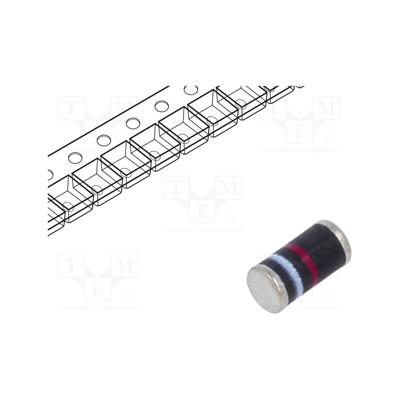 5 pcs x VISHAY - BYM10-100-E3/96 - Diode: rectifying, SMD, 100V, 1A, DO213AB, Ufmax: 1.1V, Ifsm: 30A
