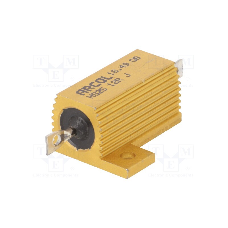 1 pcs x ARCOL - HS25 12R J - Resistor: wire-wound, with heatsink, screw, 12Ω, 25W, ±5%