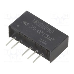 1 pcs x AIMTEC - AM1DS-0312DJZ - Converter: DC/DC, 1W, Uin: 2.97÷3.63V, Uout: 12VDC, Uout2: -12VDC