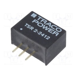 1 pcs x TRACO POWER - TSR 2-2412 - Converter: DC/DC, Uin: 4.6÷36V, Uout: 1.2VDC, Iout: 2A, SIP3, 410kHz