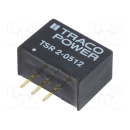 1 pcs x TRACO POWER - TSR 2-0512 - Converter: DC/DC, Uin: 3÷5.5V, Uout: 1.2VDC, Iout: 2A, SIP3, 410kHz