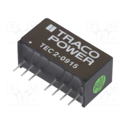 1 pcs x TRACO POWER - TEC 2-0915 - Converter: DC/DC, 2W, Uin: 4.5÷13.2V, Uout: 24VDC, Iout: 83mA, SIP8