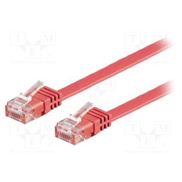 1 pcs x Goobay - 96418 - Patch cord, U/UTP, 6, stranded, Cu, PVC, red, 3m, 32AWG