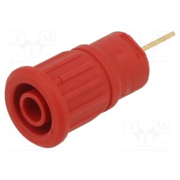 1 pcs x STu00c4UBLI - 23.3150-22 - Socket, 4mm banana, 32A, 1kV, red, gold-plated, on panel