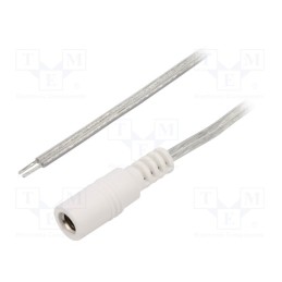 1 pcs x BQ CABLE - DC.CAB.8410.0150 - Cable, 2x0.5mm2, wires,DC 5,5/2,5 socket, straight, transparent