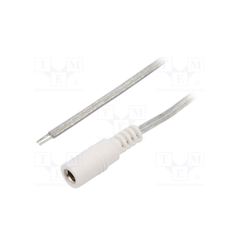 1 pcs x BQ CABLE - DC.CAB.8410.0150 - Cable, 2x0.5mm2, wires,DC 5,5/2,5 socket, straight, transparent