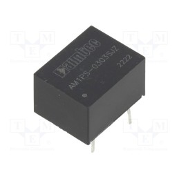 1 pcs x AIMTEC - AM1PS-0303SJZ - Converter: DC/DC, 1W, Uin: 2.97÷3.63V, Uout: 3.3VDC, Iout: 303mA