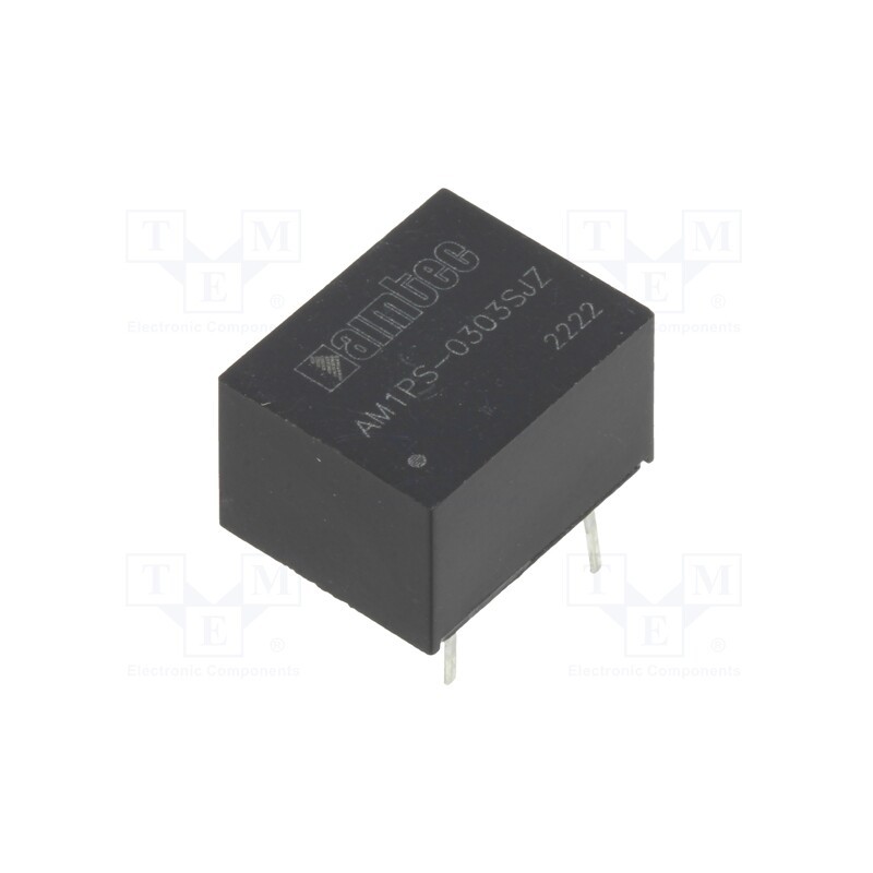 1 pcs x AIMTEC - AM1PS-0303SJZ - Converter: DC/DC, 1W, Uin: 2.97÷3.63V, Uout: 3.3VDC, Iout: 303mA