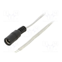 1 pcs x BQ CABLE - DC.CAB.8400.0150 - Cable, 2x0.5mm2, wires,DC 5,5/2,5 socket, straight, transparent