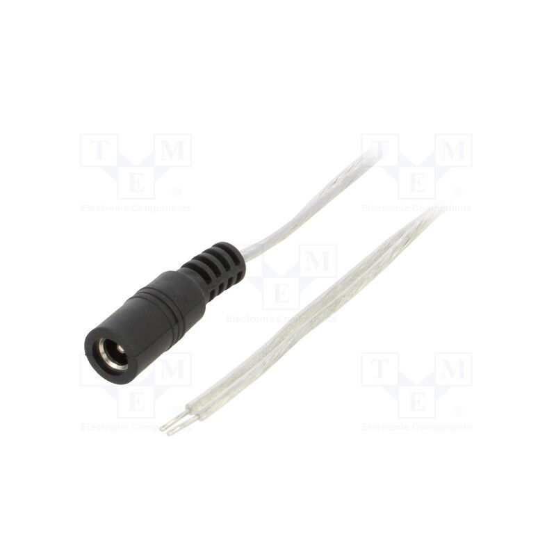 1 pcs x BQ CABLE - DC.CAB.8400.0150 - Cable, 2x0.5mm2, wires,DC 5,5/2,5 socket, straight, transparent