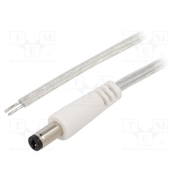 1 pcs x BQ CABLE - DC.CAB.8210.0020 - Cable, 2x0.5mm2, wires,DC 5,5/2,1 plug, straight, transparent