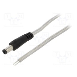 1 pcs x BQ CABLE - DC.CAB.8200.0150 - Cable, 2x0.5mm2, wires,DC 5,5/2,1 plug, straight, transparent