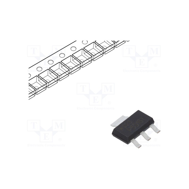 10 pcs x NEXPERIA - BCP53-16TF - Transistor: PNP, bipolar, 80V, 1A, SC73,SOT223