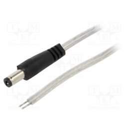 1 pcs x BQ CABLE - DC.CAB.8200.0020 - Cable, 2x0.5mm2, wires,DC 5,5/2,1 plug, straight, transparent