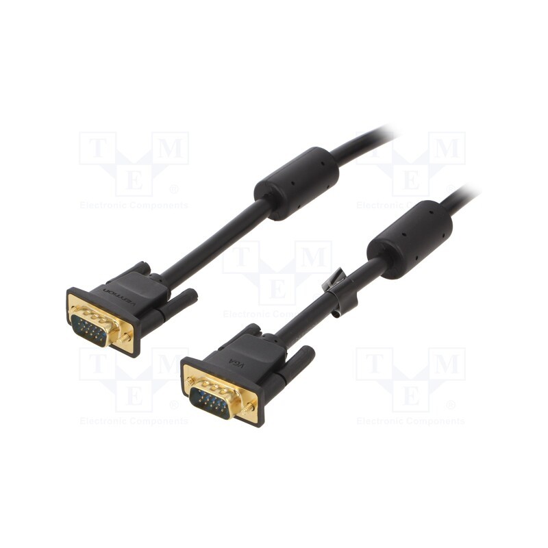 1 pcs x VENTION - DAEBJ - Cable, D-Sub 15pin HD plug,both sides, black, 5m, Core: Cu, 30AWG