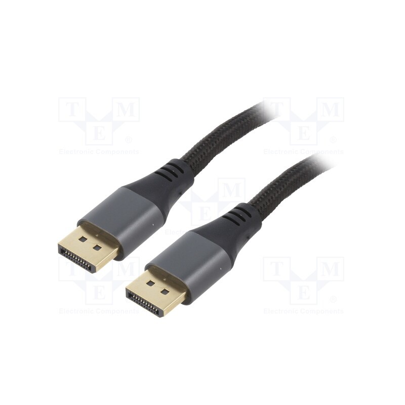 1 pcs x GEMBIRD - CC-DP8K-6 - Cable, DisplayPort 1.4, DisplayPort plug,both sides, textile