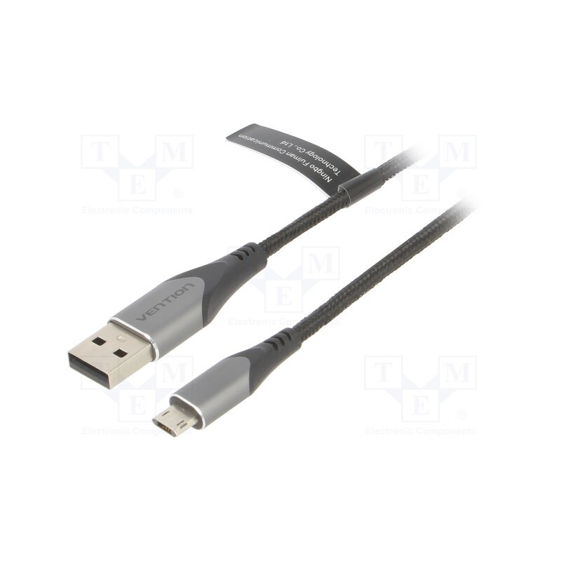 1 pcs x VENTION - COCHD - Cable, USB 2.0, USB A plug,USB B micro reversible plug, 0.5m