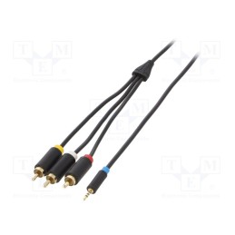 1 pcs x VENTION - BCCBG - Cable, Jack 2.5mm plug,RCA plug x3, 1.5m, Plating: gold-plated